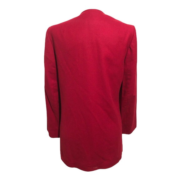 Women’s Miss Pendleton Blazer Sz 8 Red 1 Button Vintage 100% Pure Virgin Wool - Picture 2 of 8